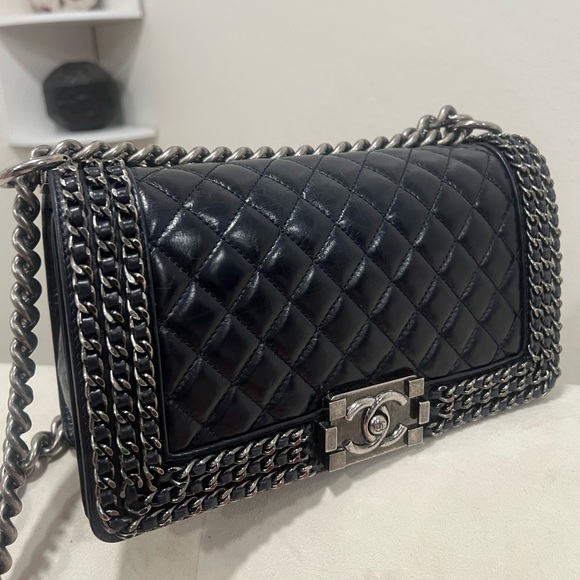 ❌Reserved❌Chanel Limited Edition Chain Meduim Boy Bag - Picture 2 of 12